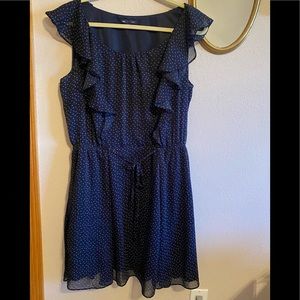 Navy ruffle dress